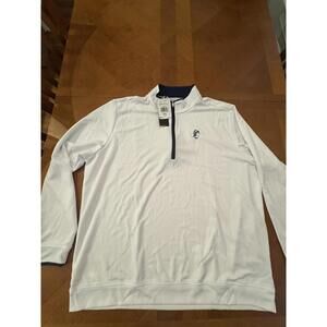 Adidas Men's White Quarter Zip Pullover Sweatshirt Size XXL